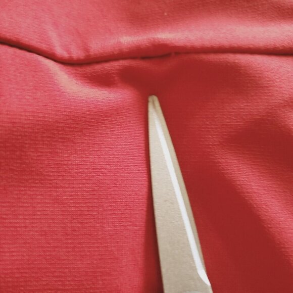 City Studio Sleeveless Bodycon Dress Sz 11 Red Ruched Side Slit Party Club - Picture 10 of 11